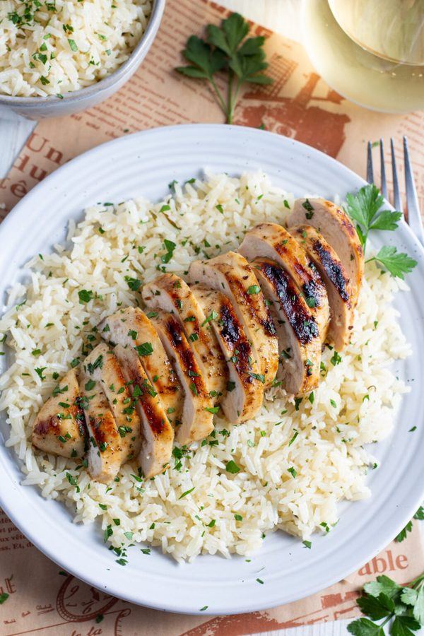 Grilled Chicken Over Rice
